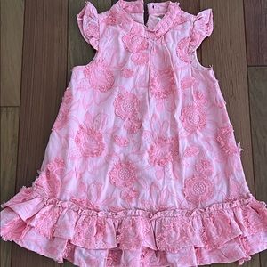 Janie & Jack Pink Dress gorgeous embroidery detail